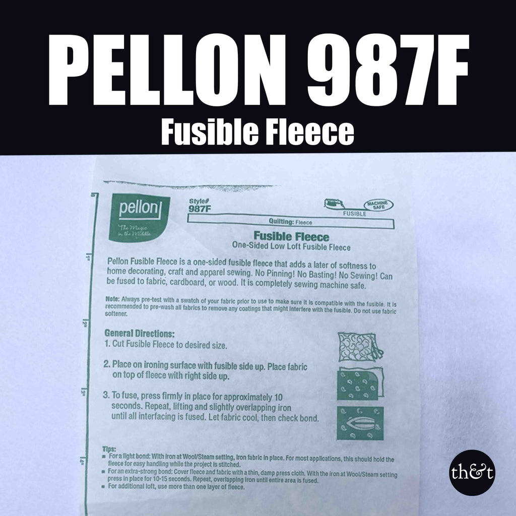 Fusible Fleece - Pellon 987F - One Yard Increments