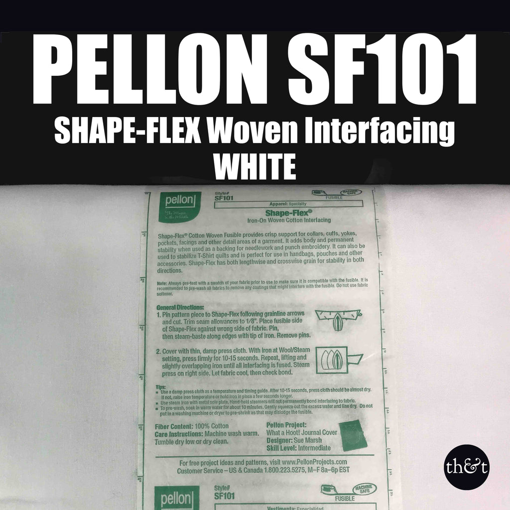 Pellon sf101 white shape flex woven interfacing by the yard