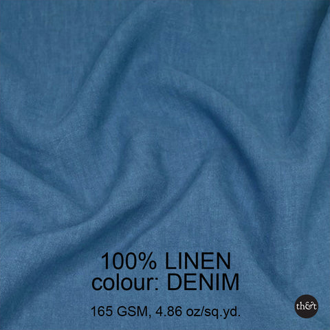 Denim colour Linen | 165GSM | European flax sustainably cultivated